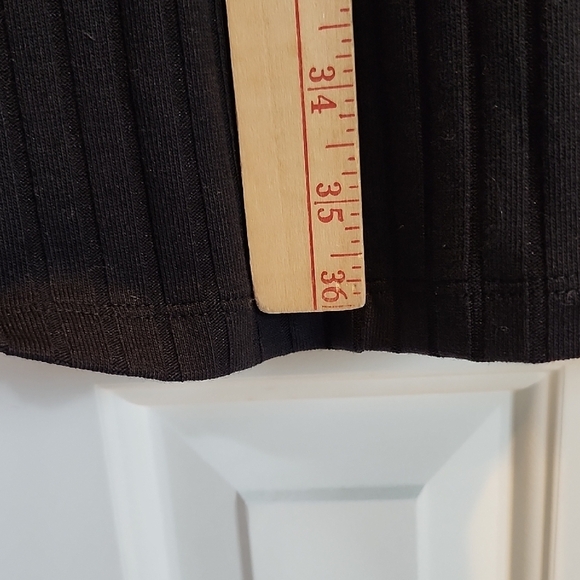 Old Navy Black Ribbed Long Sleeve Belted Dress Collared Women's size XL - Picture 9 of 9